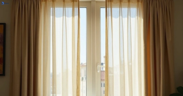 Dull dusty drapes in pentland-hills-vic before professional cleaning